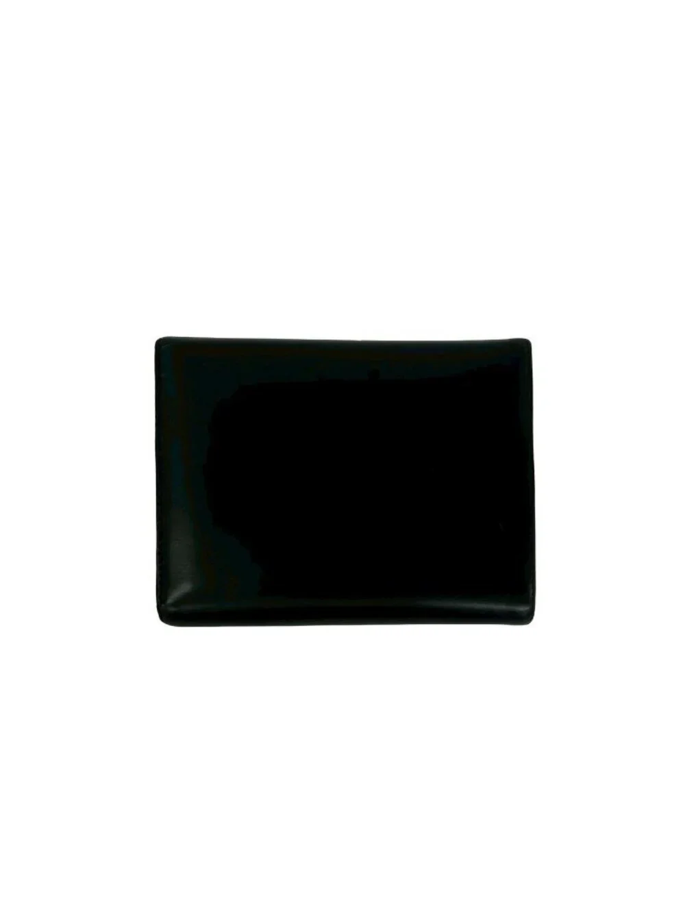 Cartier Panthere Line Leather Trifold Wallet Mini Card Case Black